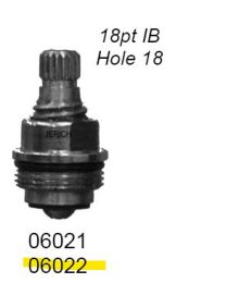 JERICH, 06022LF, INDIANA BRASS STEM, COLD