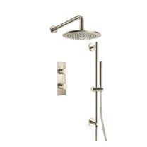 ISENBERG, 100.7350BN, 1.75 GPM TWO OUTPUT SHOWER SET WITH SHOWER HEAD, HAND HELD, AND SLIDE BAR, BRUSHED NICKEL 