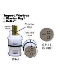 JERICH, 17441, QUARTER TURN IMP0RT CARTRIDGE FOR DELTA OR GLACEIR BAY 