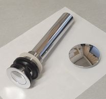 CSB, 398CP, LAVATORY 1 1/4" BRASS PUSH POP-UP DRAIN ASSEMBLY, CHROME PLATED