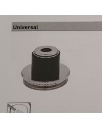 NEOPERL, 1537805, UNIVERSAL ADAPTER WITH 2 ADDITIONAL RUBBER SLEEVES  WITH BOTTOM THREADS M55/64"-27, CHROME