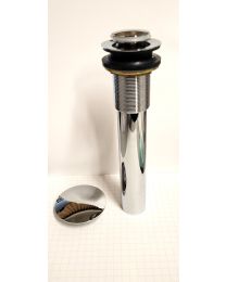 CSB, 398CP-LO, 1 1/4" LAVATORY PUSH POP-UP WASTE LESS OVERFLOW, CHROME
