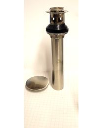 CSB, 398BN, 1 1/4 LAVATORY PUSH POP-UP WASTE WITH OVERFLOW AND DOMED COVER, BRUSHED NICKEL