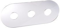 JONES STEPHENS, CU-300 (T73004), 14L" X 6"W MIRROR ACRYLIC THREE HANDLE SHATANDARD SHOWER COVER PLATE