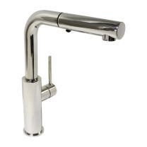 CONCINNITY, 522010-PST, BERGAMO CONTEMPORARY PULL OUT SINGLE HANDLE KITCHEN FAUCET, POLISHED STAINLESS
