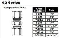 PASCO, 7-626, 62 SERIES 3/8" COMPRESSION UNIT