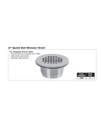 PASCO, 7980, 2” QUICK SET SHOWER DRAIN