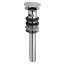 JACLO, 840-AB, 2 3/4" ROUND CONTEMPORARY FINGER TOUCH LAVATORY DRAIN WITH OVERFLOW, 17 GAUGE, ANTIQUE BRASS