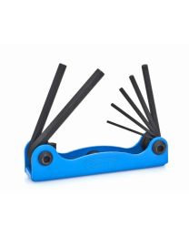 ALLEN, 56640G, METRIC 7 ALLOY STEEL KEY SET (1.5 TO 6 MM HEX), FOLDABLE HANDLE, BLACK OXIDE