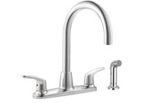 AMERICAN STANDARD, 7074551.002, COLONY KITCHEN PRO 2 HANDLE HIGH ARC KIT FAUCET WITH SPRAYHEAD CHROME