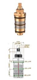 NSF, AF009-1,(SANICANADA) THERMOSTATIC VALVE FAUCET CARTRIDGE BATH MIXER TAP SHOWER MIXING VALVE