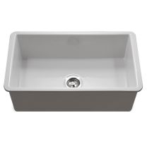 HAMAT, CHE-3219SU-WH, CHELSEA FIRECLAY UNDERMOINT LARGE SINGLE BOWL, WHITE