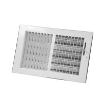 CONTINENTAL INDUSTRIES, 22W1004, 10" X 4" SIDEWALL/CEILING 2-WAY DEFLECTION, 1/2" SPACED FINS, MULTI-SHUTTER DAMPER, WHITE