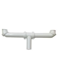 CSB, 52670, 1 1/2" x 16" CENTER OUTLET DIRECT CONNECTION WITH BAFFLE TEE, WHITE