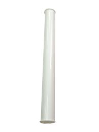 CSB 1 1/2" x 16" WHITE DOUBLE END PLASTIC WHITE FLANGE PIPE FOR KEENEY-11-16PVC, DB-P9803E, JB-904PVC