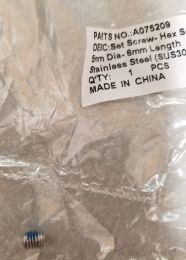 DANZE DIVERTER SCREW- HEX SOCKET (M5 * 6MM L) FOR D500444T (A607010), STAINLESS STEEL