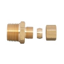 GROHE, 12080000, 3/8" COMPRESSION AND 1/2" ADAPTER, CHROME -DISCONTINUED