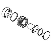 GROHE, 49029EN0, TEMPERATURE CONTROL HANDLE SAFETY BUTTON, BRUSHED NICKEL