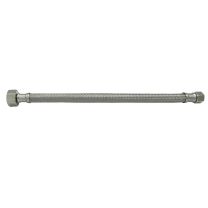 ARROWHEAD, HS37C50F-24, BRAIDED STAINLESS STEEL SUPPLY LINE 3/8" COMPRESSION x 1/2" FIP x 24" LONG