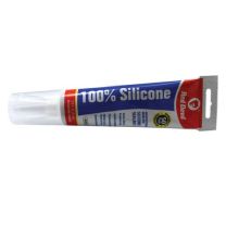 JONES STEPHENS, J40197, 2.8 oz. 100% WHITE SILICONE TUN AND TILE SEALANT 