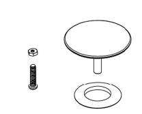 KOHLER, 1056135-CP, SUB-ASSEMBLY STOPPER, CHROME 