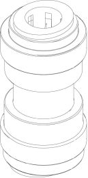 KOHLER, 1104495, PUSH-IN CONNECTOR .500-.375