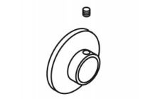 KOHLER FLANGE AND SET SCREW ASSEMBLY, POLISHED BRASS