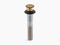 KOHLER, 7124-BGD, BATHROOM POP-UP CLICKER DRAIN WITHOUT OVERFLOW, VIBRANT MODERNE BRUSHED GOLD