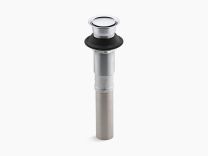 KOHLER, 7124-CP, BATHROOM POP-UP CLICKER DRAIN WITHOUT OVERFLOW, CHROME