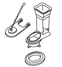 KOHLER, 83648, FLUSH VALVE ASSEMBLY FOR K-14291-PD LAUREATE (-CC & -CD MODELS) SERIES TOILET  