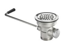 KROWNE, 22-204, 3-1/2" TWIST WASTE DRAIN WITH 1-1/4" OVERFLOW OUTLET