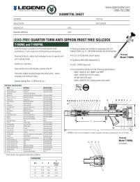 LEGEND, 108-156NL, 1/2 x 14 T-550NL NO LEAD FROST FREE FAUCET