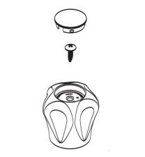 MOEN, 100617, HANDLE KIT WITH HOT/COLD INSERTS