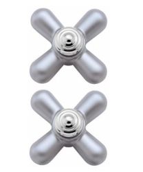 MOEN, 101447, LARGE CROSS HANDLES, PLATINUM/CHROME