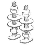 PASCO, 30-SS, 1/4 X 3 -1/2" ALL STAINLESS STEEL BOLT SET WITH DOUBLE NUTS AND WASHERS