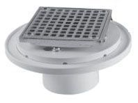 PASCO, 8018, 2X3 PVC/BRASS SHOWER AND FLOOR ADJUSTABLE SQUARE DRAIN, CHROME
