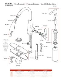 PFISTER, 951-291, F529-7MC AND F-529-PDSL SERIES FAUCETS HOSE