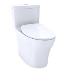 TOTO, MS646234CEMFGN#01, AQUIA® IV ONE-PIECE TOILET - 1.28 GPF & 0.9 GPF, ELONGATED BOWL - WASHLET+ CONNECTION SLIM SEAT  - COTTON WHITE
