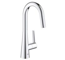 GROHE, 32283003, 1.75GPM ZEDRA SLEEK SINGLE-HANDLE PULL-DOWN DUAL SPRAY PREP FAUCET, CHROME