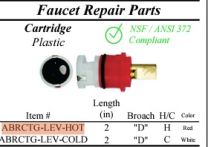 Crane - Repcal Plumbing ABRCTG-LEV-HOT
