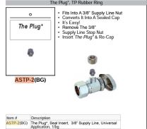 LORDHAL, ASTP-2, UNIVERSAL PLUG TP RUBBER RING FITS INTO A 3/8” SUPPLY LINE NUT