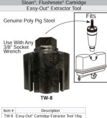 LORDHAL, TW-8, SLOAN FLUSHMATE CARTRIDGE EXTRACTOR