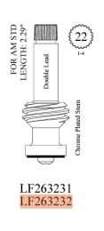 WALTER, LF263232, 2.29" AMERICAN STANDARD STEM, COLD