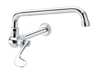KROWNE, 12-171L, SILVER SERIES WALL MOUNT EXTENDED WOK RANGE WITH 17" SWING SPOUT, CHROME