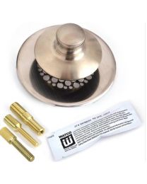 WATCO, 48750-PP-BN-G-3P-NS, UNIVERSAL NUFIT PP SILICONE TUB CLOSURE WITH 3  ADAPTER PINS -BRUSHED NICKEL 