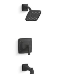 KOHLER, TS27403-4-BL, 2.5 GPM RIFF RITE-TEMP BATH AND SHOWER TRIMM KIT, MATTE BLACK