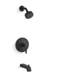 KOHLER, TS97074-4G-BL, 1.75 GPM PITCH RITE-TEMP BATH AND SHOWER KIT TRIM KIT, MATTE BLACK