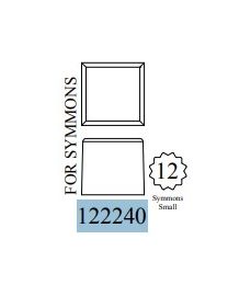 WALTER, 122240, SYMMONS HANDLE SQUARE BRASS INSERT