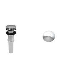 KEENEY, K820-76, STYLEWISE 1-1/4  BRASS PUSH BUTTON BATHROOM SINK FAUCET, CHROME