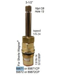 JERICH, 89871LF, SHERLE WAGNER QAURTER TURN CERAMIC CARTRIDGE, HOT